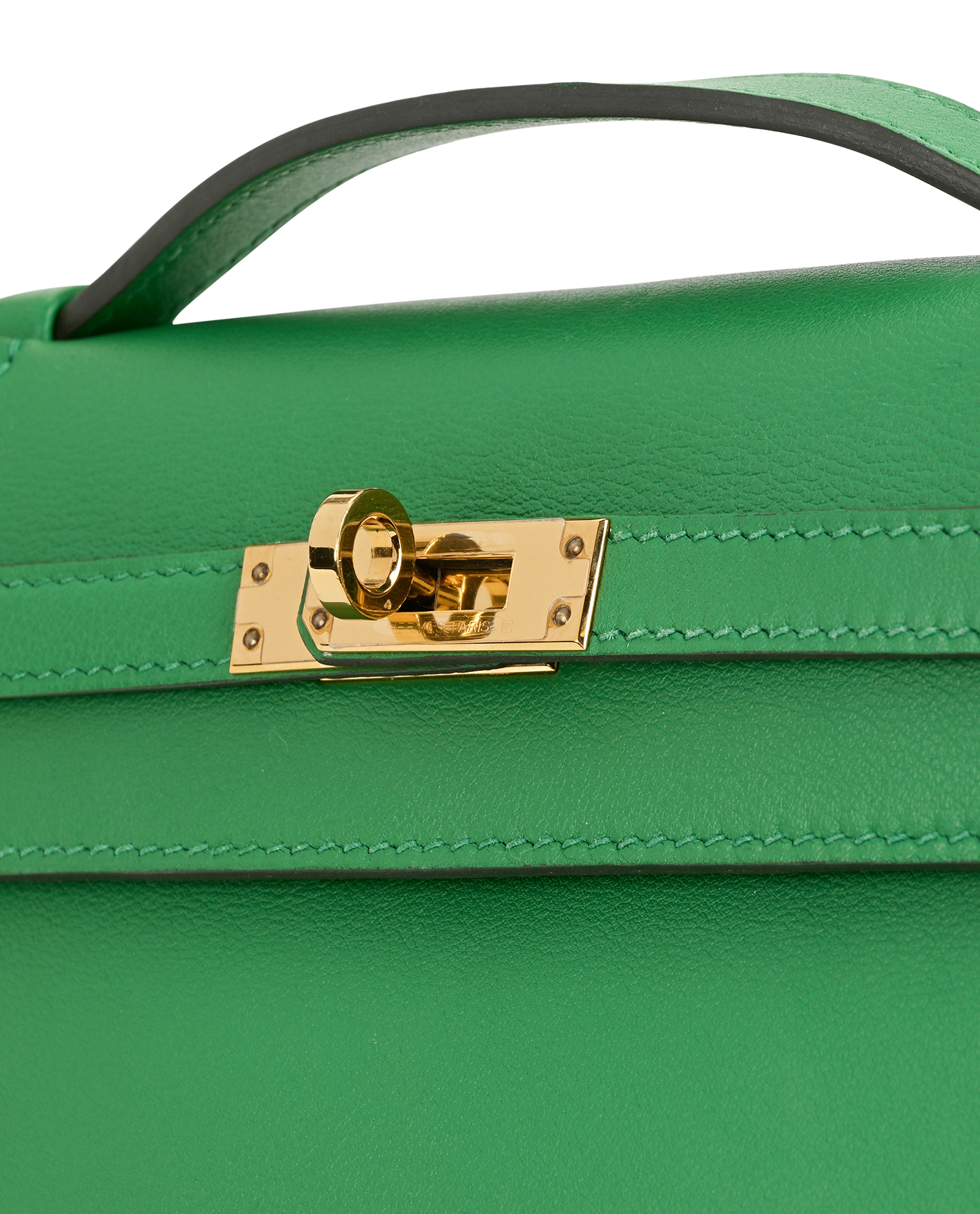 Kelly Pochette In Swift Vert Vertigo, &pound;12,000, Green, Leather, Other view